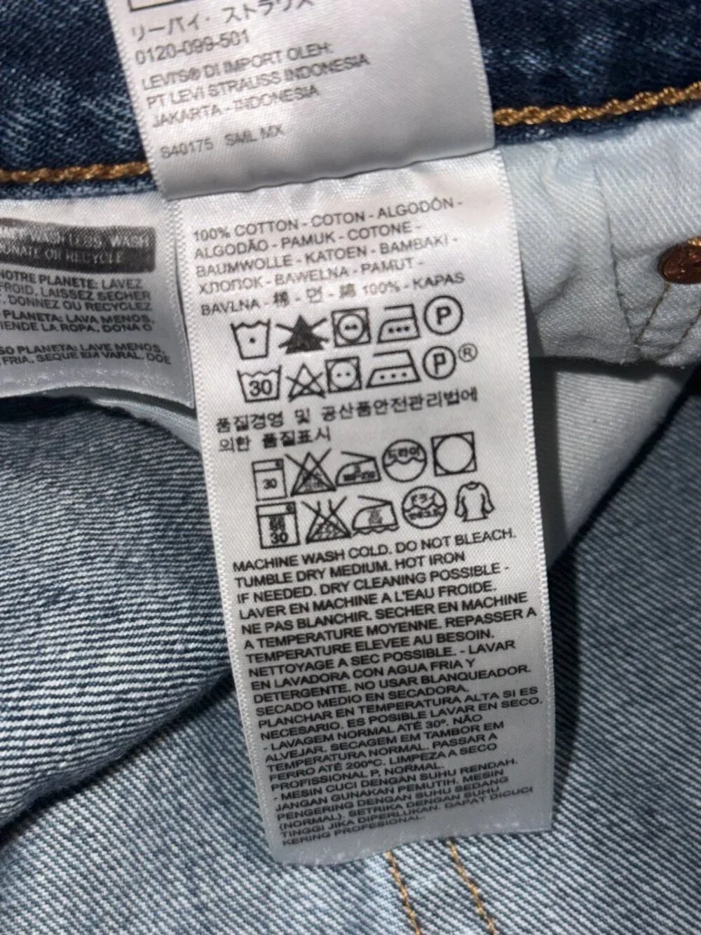 Levis 501XX Jeans Mens 36x30 Blue Denim Straight Leg Button Fly Classic Fit